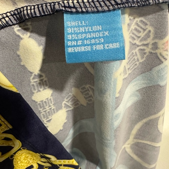 J. McLaughlin Sophia Midi Dress Navy/Gold Size XS Heraldic Tassel Print Catalina - Picture 4 of 4